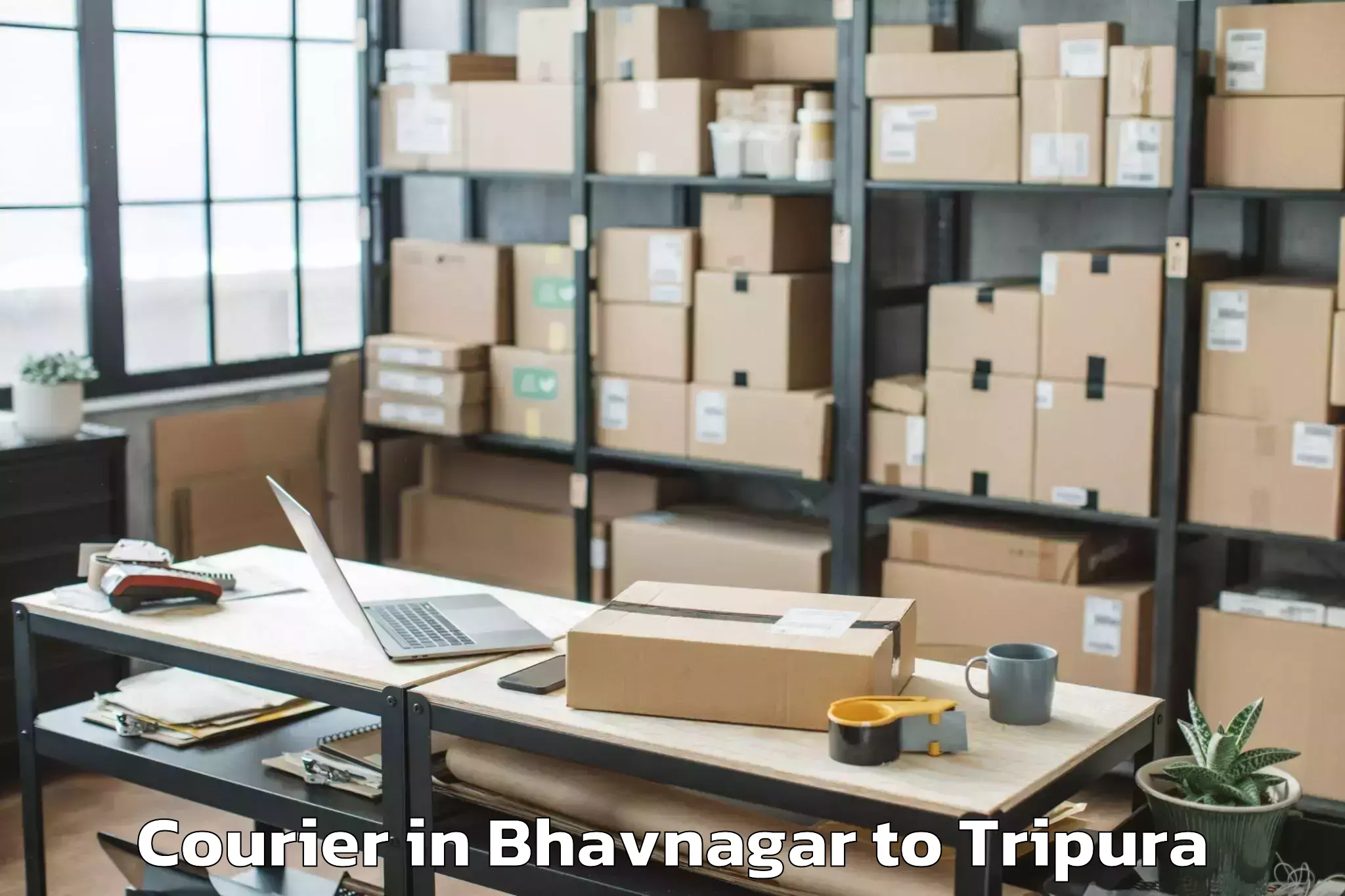 Get Bhavnagar to Manughat Courier